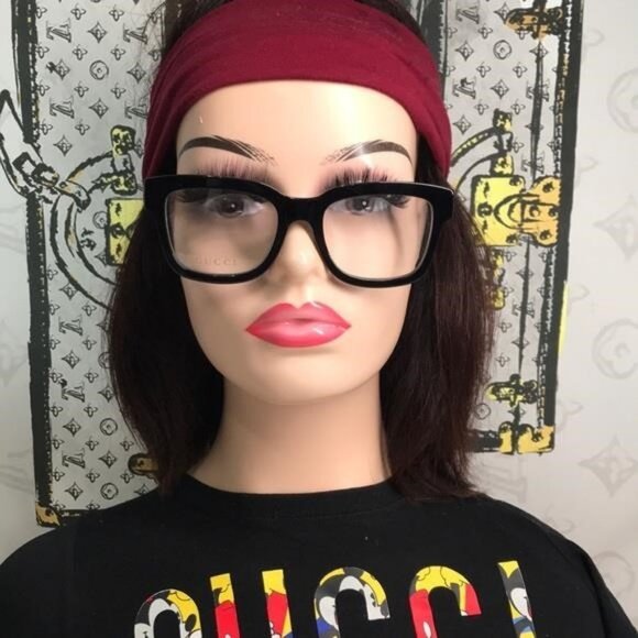 ✨ Luxury New Authentic Gucci GG1138O 001 Black Square Eyeglasses ✨ - Picture 7 of 13